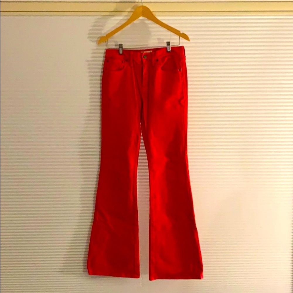 Madewell Hot Pink Flare Jeans